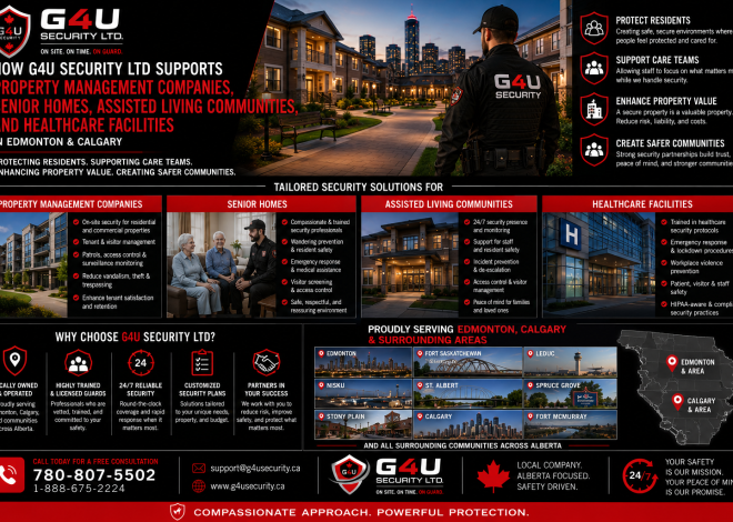 How G4U Security LTD Supports Property Management Companies, Senior Homes, Assisted Living Communities, and Healthcare Facilities in Edmonton & Calgary